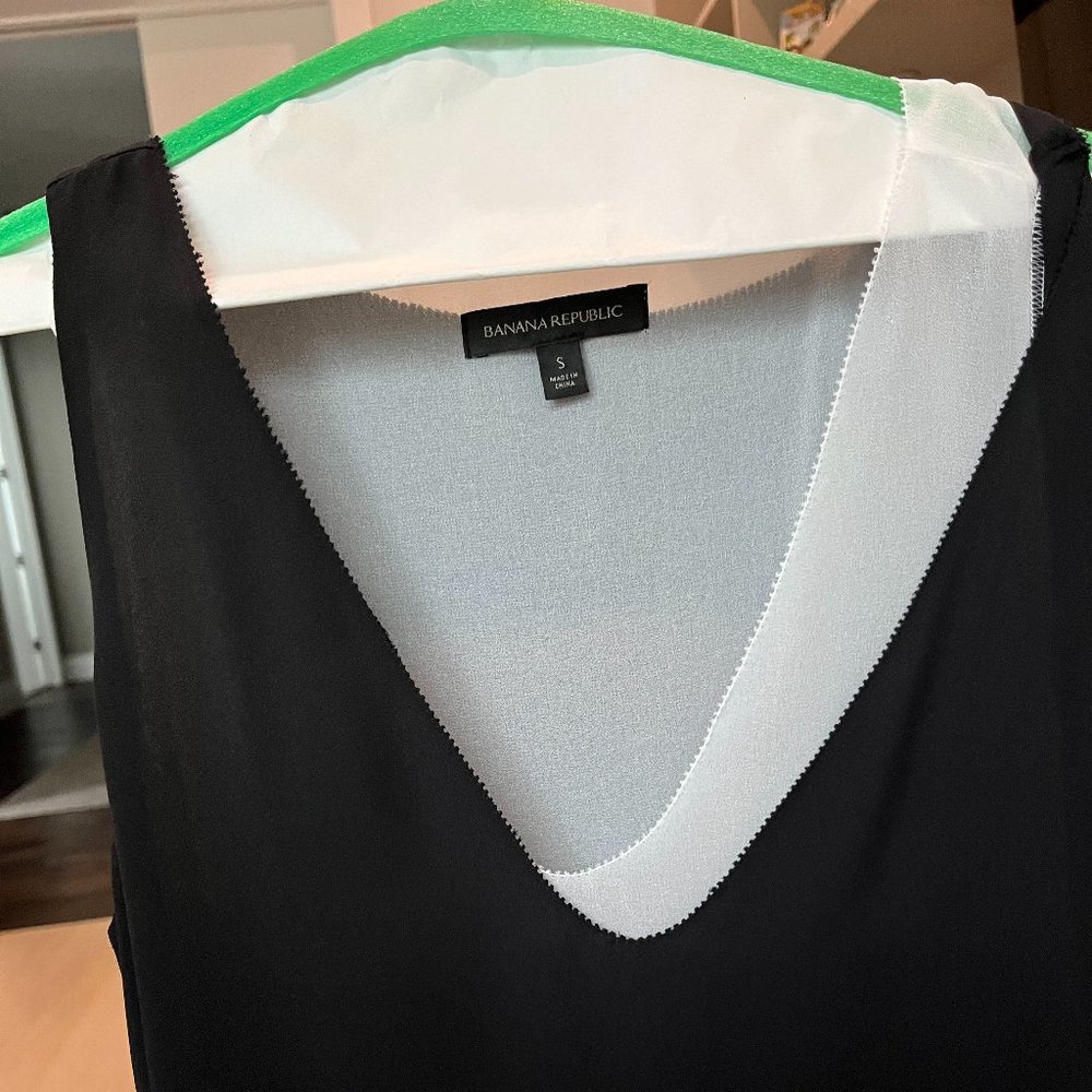 Black silk tank
